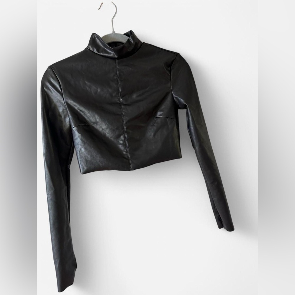 Forever21 Faux Leather crop top